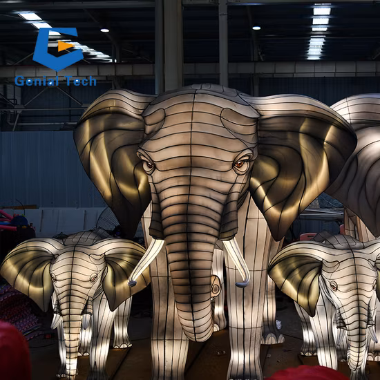 봄 신년 장식을 위한 중국 전통 축제 용 아치 문 동물 등불