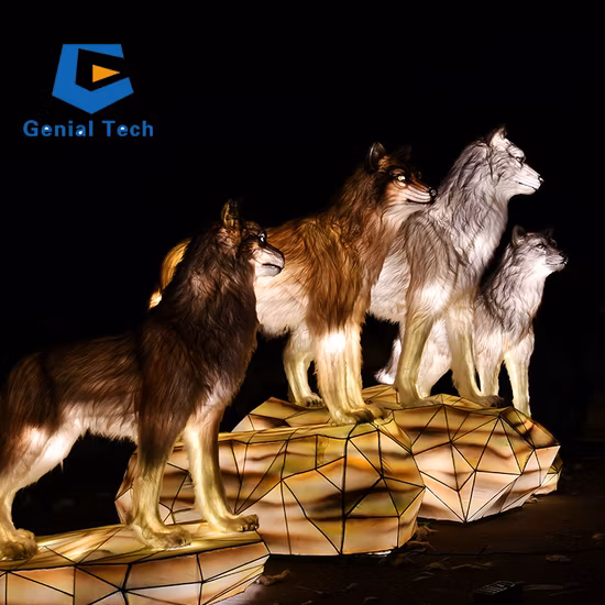 야외 놀이터 장식 드래곤 실크 축제 구정 랜턴